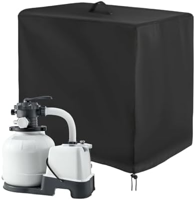 Sand Filter Pump Cover for Int-ex Pool Sand Filter Pump,420D Oxford Fabric,Sand Filter Pump Outdoor Waterproof Protection Cover for A bove Ground Pools Pump
