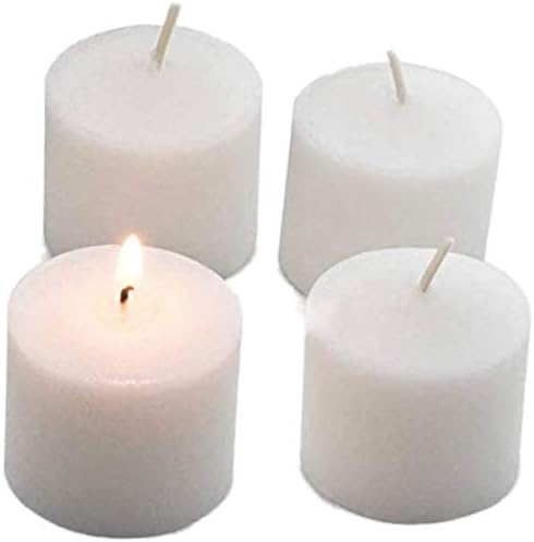D'light Online Unscented Votive Candles - Small Candles for Synagogues, Churches, Baby Shower, Home Decoration, Restaurants and Weddings (White, 8 Hour - Set of 72) - Image 5
