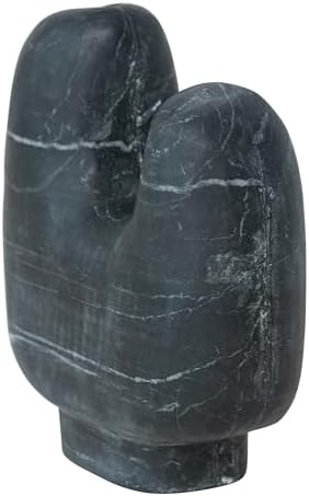 Bloomingville Marble Organic Shaped Footed Vase, Black - Image 3