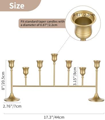 NUPTIO Gold Candlestick Holders for Table: Candelabra for Taper Candles - Image 5