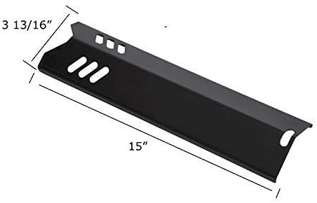 GasSaf 15 inch Heat Plate Replacement for Backyard GBC1460W, GBC1461W, Dyna-glo DGF510SBP, DGF510SSP, Uniflame GBC1059WB, BHG and Others, Porcelain Steel Heat Shield Tent(15" x 3 13/16")(4-Pack)