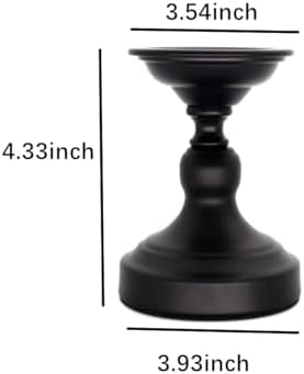 Metal Black Candle Holder for Pillar, Iron Candlestick Holder Stand for Home Coffee Decor Decorations, Table Centerpiece, Wedding Reception (2 Pack) - Image 2