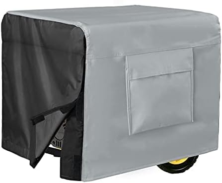 Porch Shield Waterproof Generator Cover - Heavy Duty Cover for Portable Generator 3000 to 5000 Watt (26L x 20 W x 20 H inches, Black & Gray)