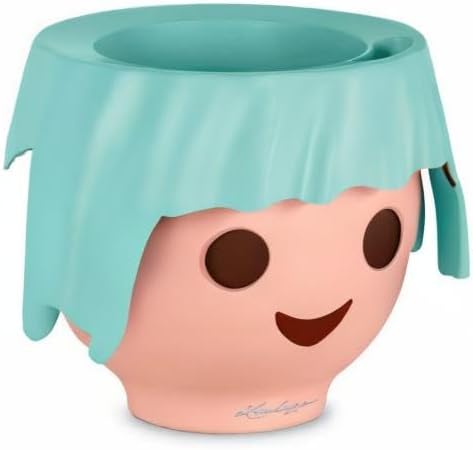 Lechuza OJO Aquamarine, Self-Watering Small Indoor Planter, D8.3 H6.3 in