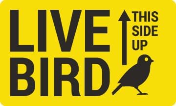 Live Bird Labels (5 x 3 Inch, Yellow - 300 Labels) Live Bird Stickers with This Side UP Messaging for Shipping & Handling Instructions, Shipping Live Birds & Airline Cargo Crates