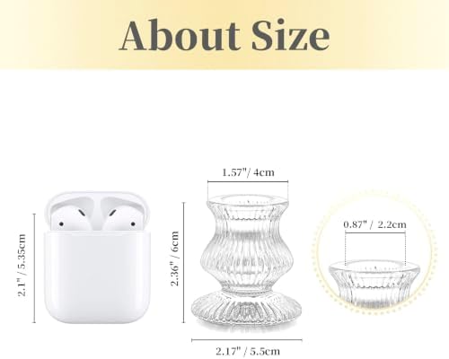 Hewory Glass Taper Candle Holders: 20PCS Clear Candlestick Holders, Ribbed - Image 5
