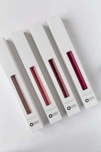 Kunstindustrien® Pink Taper Candles – Set of 4, 13.8" – Made in Denmark, Long Burning Candles 15h, Unscented & Smokeless Candlesticks – Elegant Tall Candles for Weddings, Dinners & Home Decor (Cerise) - Image 6