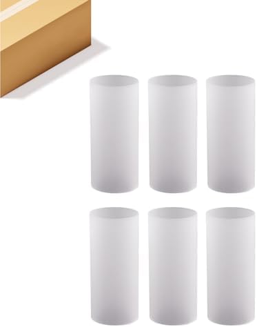 WGVI Hurricane Candle Holder Sleeve, W: 4", Ht: 10", Frosted Glass Cylinder Open Both Ends, Chimney Tube Shade, 6 Pieces by WGVInternational-OpusGlassware