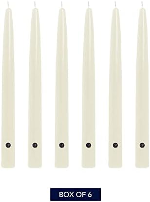 Colonial Candle Unscented Taper Candle, Handipt Collection, Ivory, 10 in, Pack of 6 Candlesticks - Up to 8 Hours Burn - Image 2