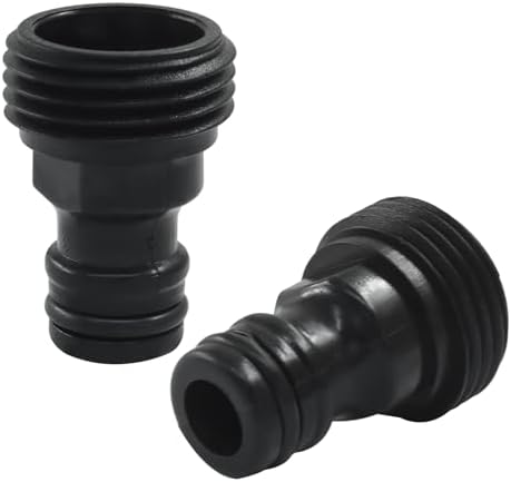 12 Pack Black Plastic Garden Hose Quick Connect Fittings - 3/4-Inch Male Adapter, Perfect for Watering Systems, Sprinklers and Drip Irrigation - Image 2