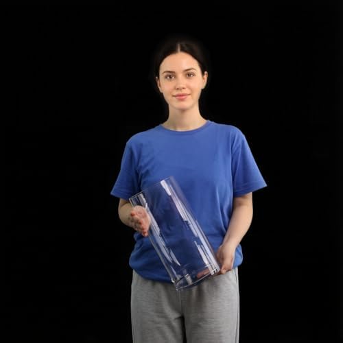 CYS EXCEL (H:12" D:6") Large Cylinder Clear Glass Vase for Wide Bouquet Flower Vase Centerpieces Display Hurricane Floating Candle Holder - Image 4