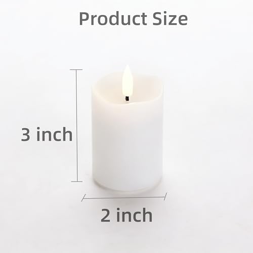 Eywamage White Flameless Votive Candles with Remote Batteries Set of 6 - Image 4