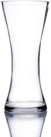 WGV Unique Bouquet Vase, 5" W, 12" H, Clear Glass Tall Floral with Flared Oval Opening, Centerpiece, Home Wedding Event Decor, 1 Piece (VCK0912) by WGVInternational-OpusGlassware