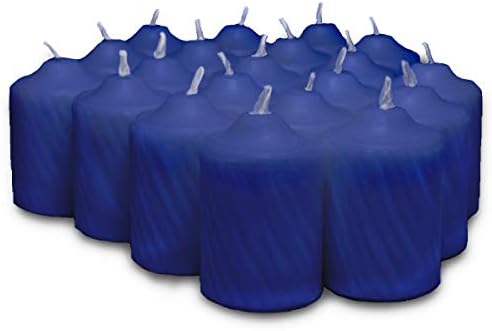 Patriot Blue Heather Scented Votive Candles - 15 Hour Long Burn Time - Textured Finish - Box of 20 by GeneralWaxCandleCompany
