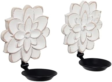SOFE Farmhouse Candle Sconces Set of Two, Handmade Distressed Finish - Image 2