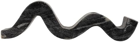 Bloomingville Marble Wave Double Taper Candle Holder, Grey - Image 3