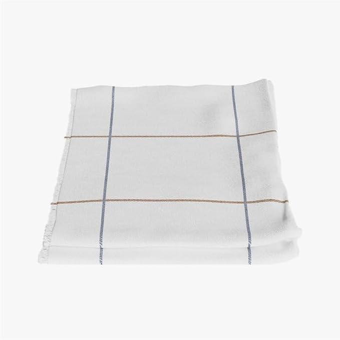 Outer Insect-Repellent Throw Blanket with Bug Shield Technology,Lightweight Outdoor Blanket for Backyard,Picnic,Camping,and Beach,Swan White Windowpane Plaid,50" W x 60"