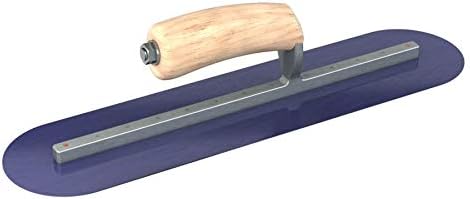 Bon 66-152 Steel City Finish Trowel - Round - Blue Steel - 16 X 4 - Wood
