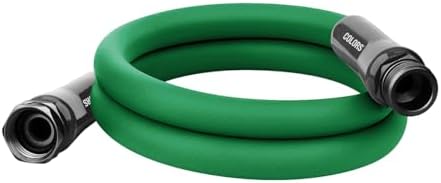 Flexzilla Colors Lead-In Garden Hose 5/8in. x 5ft., Lightweight All-Weather Water Hose, Durable and Flexible, Leak-Free Connections, Forest Green by Flexzilla