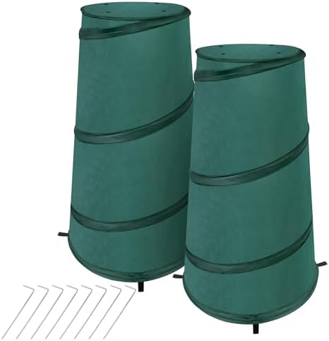 2 Pcs Pop Up Frost Protection Plant Cone, 8" x 13" x 22" Non-Woven Winter Plants Freeze Protection Tent, Cold Weather Insulated Plant Protective Cone for Ice Snow Frost Protector Indoor & Outdoor by PurpleStar