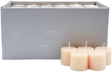 Hosley Set of 72 Unscented Ivory Votive Candles – Bulk Pack, Clean-Burning, Long-Lasting 10-12 Hour Burn Time – Ideal for Weddings, Home Décor, Spa, and Events - Image 2