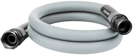 Flexzilla Colors Lead-In Garden Hose 5/8in. x 5ft., Lightweight All-Weather Water Hose, Durable and Flexible, Leak-Free Connections, Slate Gray by Flexzilla