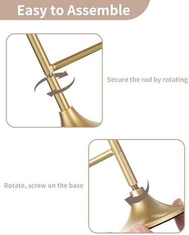 NUPTIO Gold Candlestick Holders for Table: Candelabra for Taper Candles - Image 3