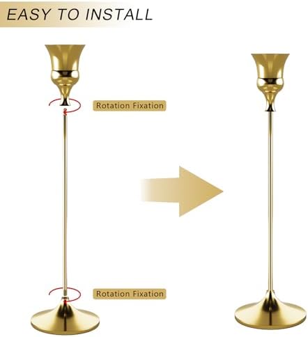 Candlestick Holders Gold, 24 Packs Taper Candle Holder for Candlesticks, Candle Sticks Holder Decor for Home Decor - Image 6