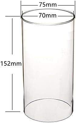 Glass Hurricane Candle Holder - Open Ended Wide 3" x Tall 6" Chimneys for Candles - Image 2