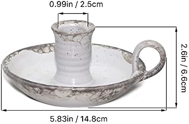 Candle Holder Ceramic Candlestick Holder, Candlelight Stand for Spell Candles, Taper Candles, and Incense, Halloween Christmas Dining Room Home Decoration Display - Image 5