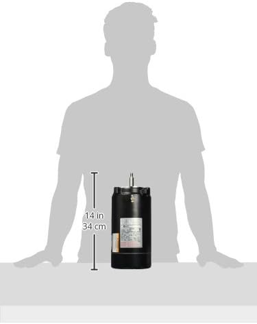 Century UST1102 1-Horsepower Up-Rated Round Flange Replacement Motor (Formerly A.O. Smith) | 56J round flange C-face, 5/8 in shaft, 7/16-20 right hand thread, CCW from the pump end, run capacitor not included