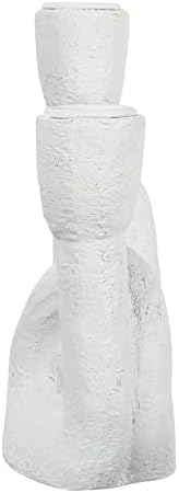 Modern Sculptural Double Taper Candle Holder, White - Image 6