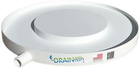 Drain Away White 15.5 Inch Plant Saucer Heavy Duty Drain Tray for Large Pots Indoor Outdoor Waterproof UV Resistant | Protect Floors Decks | 12in 15in 22in | White Gray Terra Cotta Black