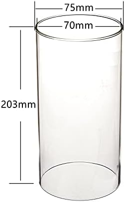 Glass Hurricane Candle Holder - Open Ended Wide 3" x Tall 8" Chimneys for Candles - Image 2