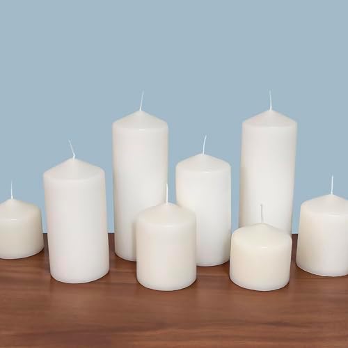 Stonebriar Unscented White Tall Pillar Candles, 65 Hour Burning Candle Pillars, Perfect for Decor, Weddings, Emergencies 3" X 6", 6 count - Image 3