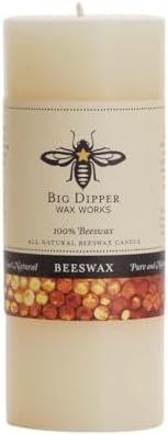 Big Dipper Wax Works 100% Beeswax Pillar Candle, 2 x 4.75 in, Ivory by BigDipperWaxWorks