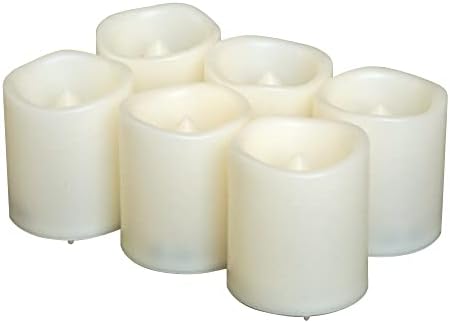 Battery Operated Flameless LED Votive Candles Warm White Light 6 Pack - Image 2