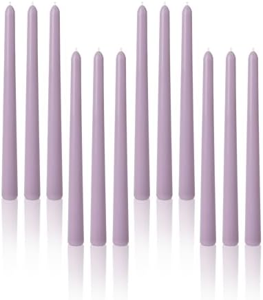 Viyffo Taper Candles, 10 Inch, 12 Pack, Purple – Unscented by Viyffo