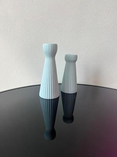 Taper Candle Holders for Candlesticks Ceramic Candle Stick Candle Holder- Set of 2 Decorative Candle Stand for Wedding Decor,Dinner Party and Table Centerpieces,Housewarming Gift Blue - Image 2