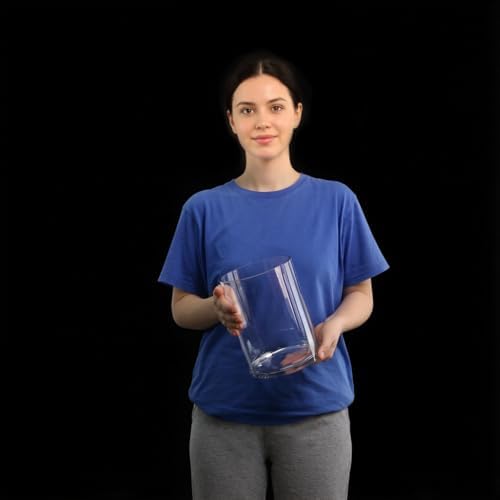 CYS EXCEL Cylinder Clear Glass Vase (H:8" D:6") | Multiple Size Choices Glass Flower Vase Centerpieces | Hurricane Floating Candle Holder Vase - Image 4