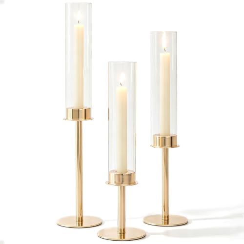 POKINE Gold Candle Holders Set of 3 for Taper Candle Holders by Unknown