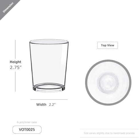 WGV Tea Light Votive Candle Holder 2.2x2.75, Clear Tiny Utility Cylinder Glass Vase, Small Planter Terrarium for Home Accent Decor, 6 Pieces - Image 3
