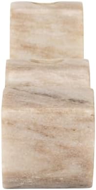 Bloomingville Marble Wave Double Taper Candle Holder, Beige - Image 6