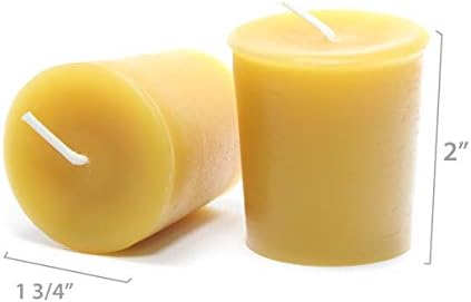 Bluecorn Beeswax Votive Candles, Raw Yellow, 4 Pack - Image 6