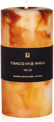 Lulu Candles - Tobacco, Spice & Vanilla (3x6 Pillar Candle) - Highly Scented Premium Candles in Giftable Box for Home and Office - 100% Cotton Wick - Slow Burning & Long Lasting - Image 2