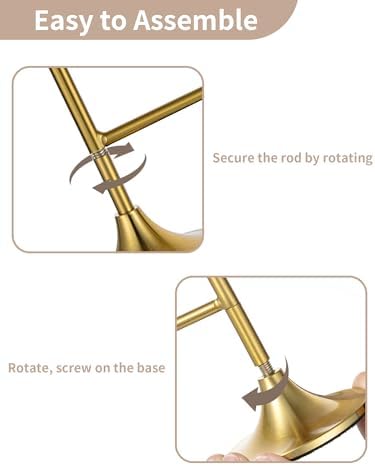 NUPTIO Candlestick Holder for Taper Candle: Gold Candelabra for Centerpiece - Image 2