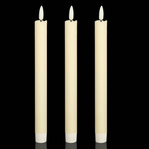 Wondise Real Wax Flameless Taper Candles with Timer by Wondise