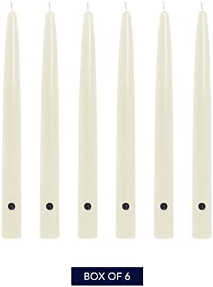 Colonial Candle Unscented Taper Candle, Handipt Collection, White, 10 in, Pack of 6 Candlesticks - Up to 8 Hours Burn - Image 2