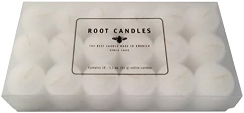 Root Candles Fragrance Free Votive Candles Premium 10-Hour Votives Handcrafted Beeswax Blend Candle, 18-Count, Unscented by RootCandles