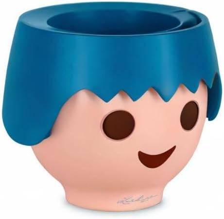 Lechuza OJO Ocean Blue, Self-Watering Small Indoor Planter, D8.3 H6.3 in
